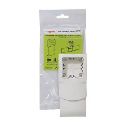 Cadre 1 poste appareillage saillie pour plinthe 80 x 20 mm-Legrand Hot