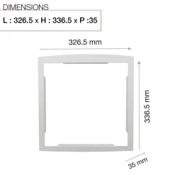 Cadre d'encastrement Blanc 9010M-Renz New