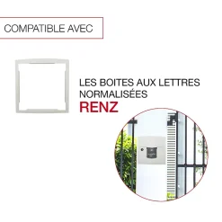 Cadre d'encastrement Blanc neige brillant RAL 9016^Renz Discount