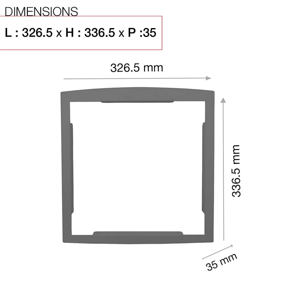 Cadre d'encastrement Gris perle 7037M^Renz Best