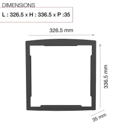 Cadre d'encastrement Gris anthracite aspect sablé REN 0206^Renz Clearance