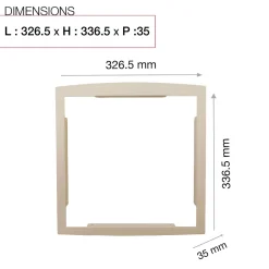 Cadre d'encastrement Ivoire brillant RAL 1015^Renz New