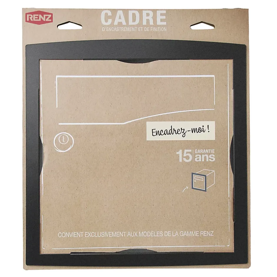 Cadre d'encastrement Noir Sablé RAL 2100 MS-Renz Discount