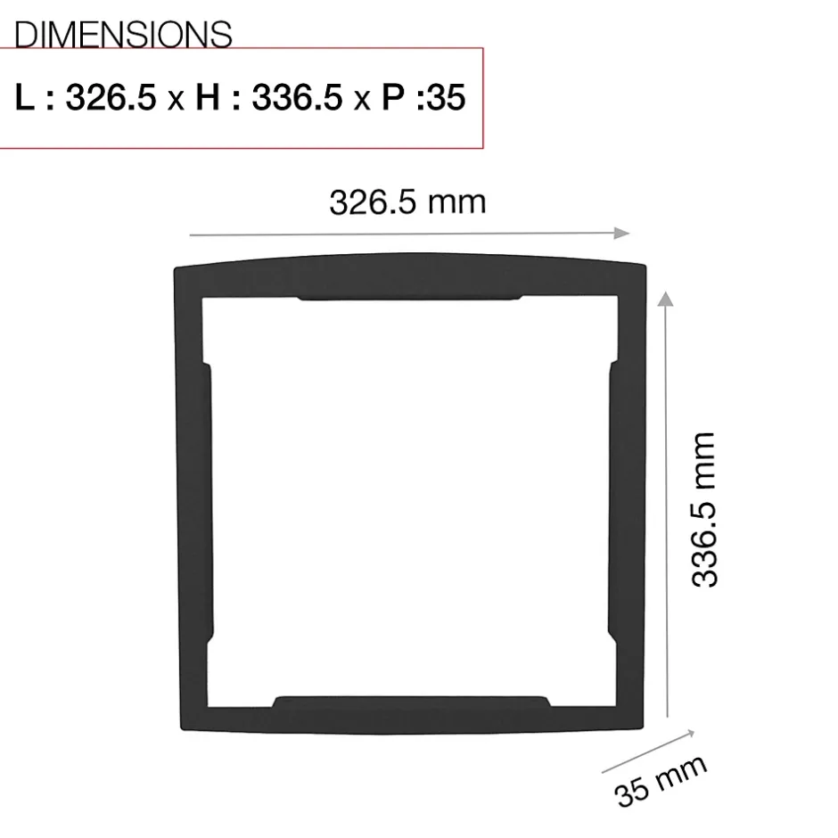 Cadre d'encastrement Noir Sablé RAL 2100 MS-Renz Discount