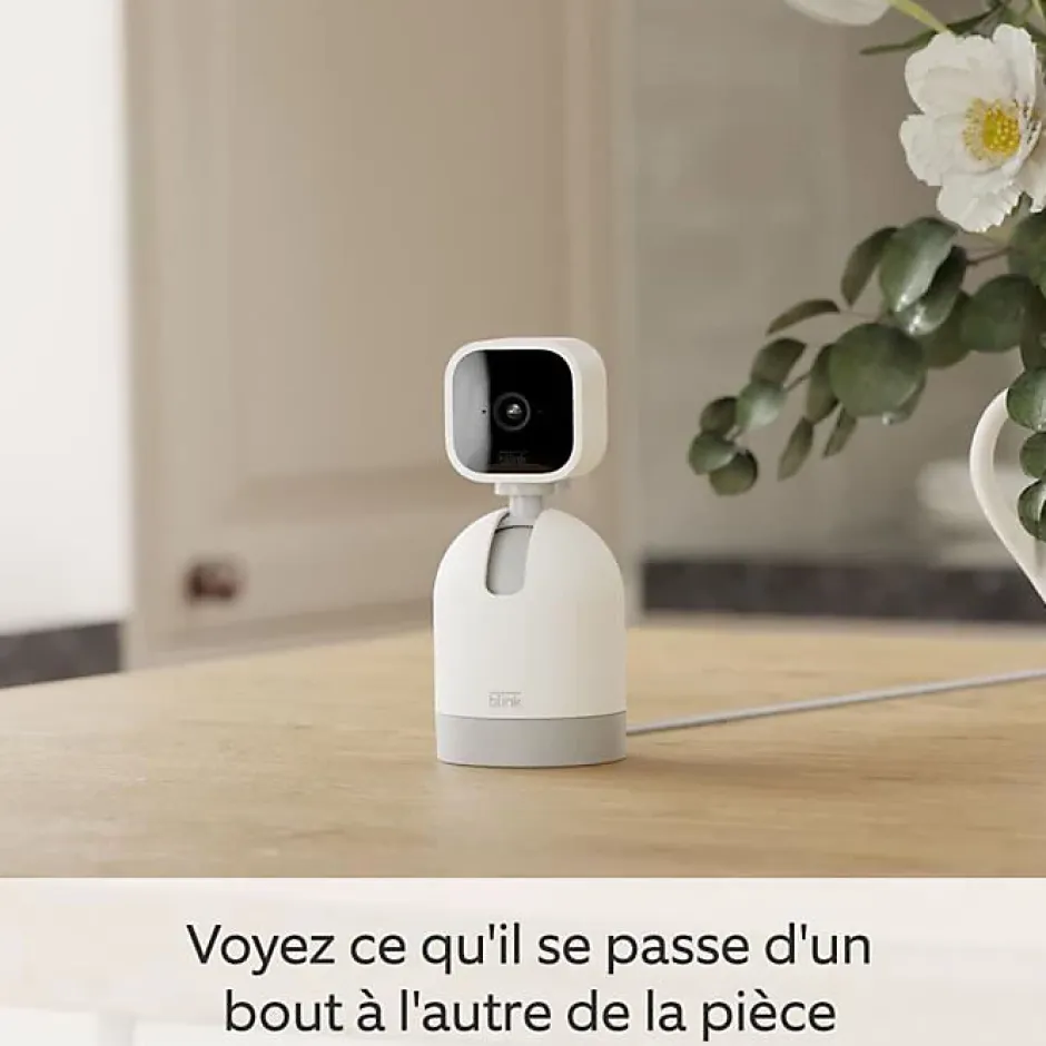 Caméra Blink Mini Pan Tilt 1080p Noir rotative vision nocturne audio bidirectionnel-Blink! Best