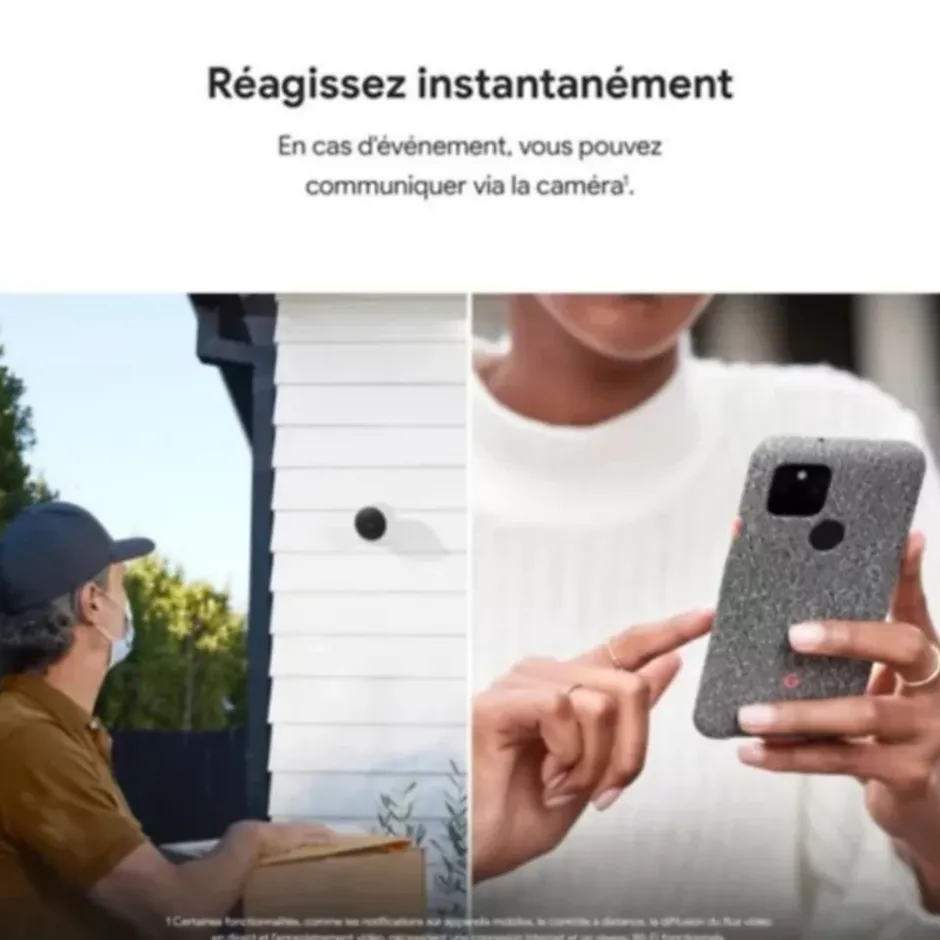 Caméra de sécurité Cam intérieure/extérieure connectée sur batterie^Google Nest Hot