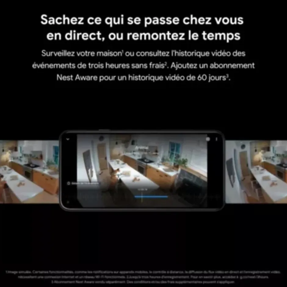 Caméra de sécurité Cam intérieure/extérieure connectée sur batterie^Google Nest Hot
