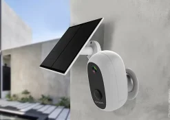 Caméra de vidéosurveillance sans fil extérieure panneau solaire-Chacon