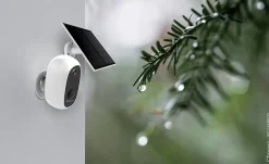 Caméra de vidéosurveillance sans fil extérieure panneau solaire-Chacon