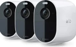 Caméra de vidéosurveillance sans fil Essential Spotlight 1080p blanche, lot de 3^Arlo New