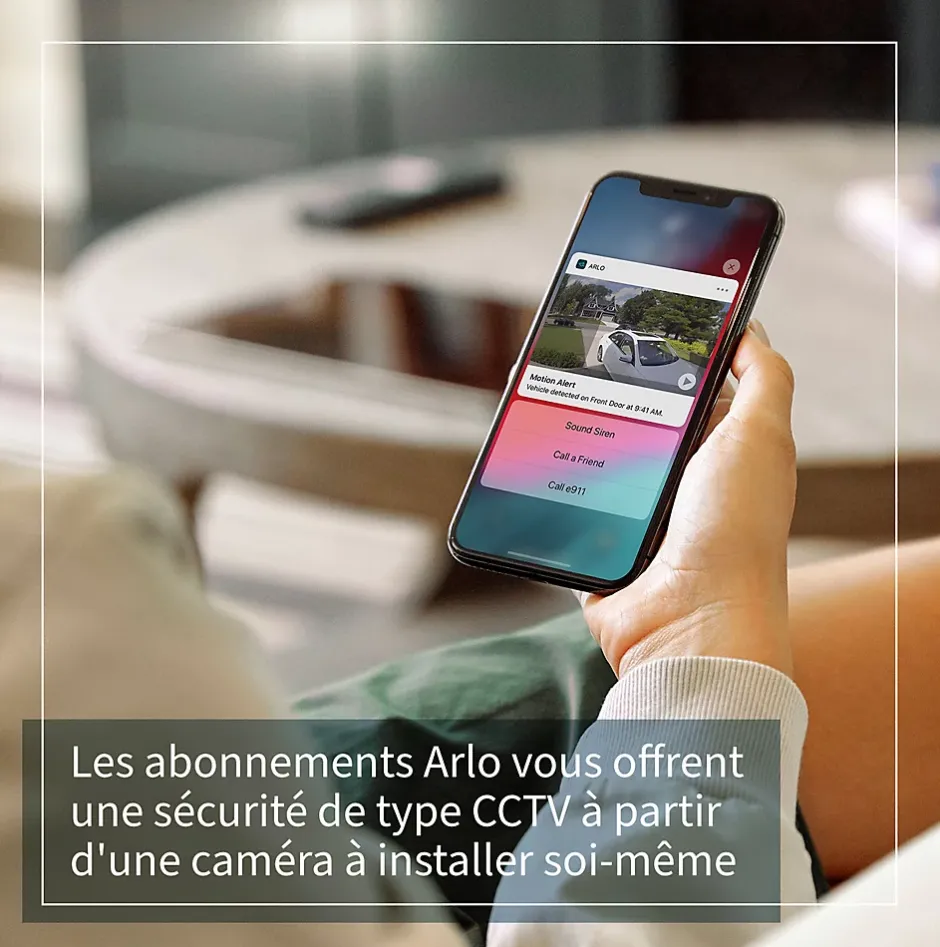 Caméra de vidéosurveillance sans fil Floodlight Pro3 2K blanche-Arlo Online