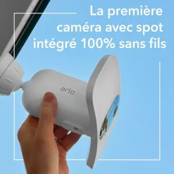Caméra de vidéosurveillance sans fil Floodlight Pro3 2K blanche-Arlo Online