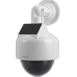 Caméra factice solaire forme dôme LED bleue^Chacon Hot