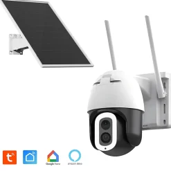 Caméra IP Extérieure Motorisée 4MP Ultra HD Solaire Autonome avec Éclairage LED 800 lm et WiFi Dual Band^Kyf Discount