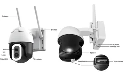 Caméra IP Extérieure Motorisée 4MP Ultra HD Solaire Autonome avec Éclairage LED 800 lm et WiFi Dual Band^Kyf Discount