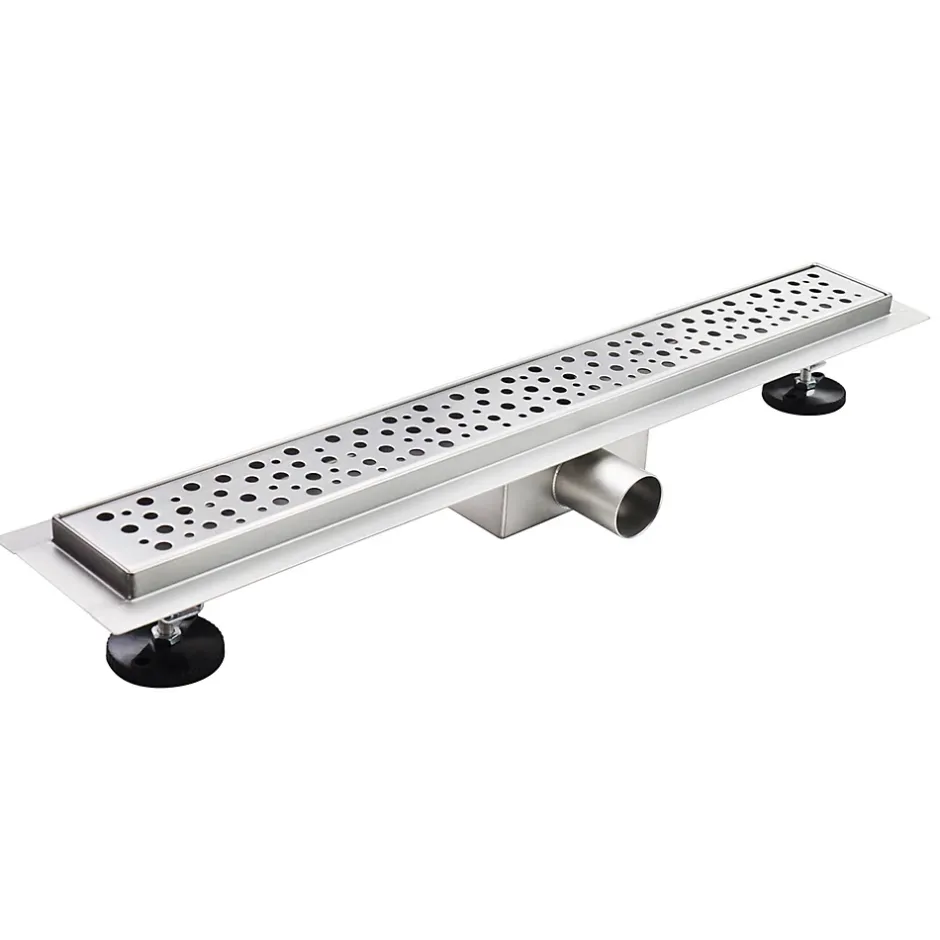 Caniveau de douche à l'Italienne GUMI motif bulle L.60 cm acier, anti-odeurs, débit élevé -^Saniverre Outlet