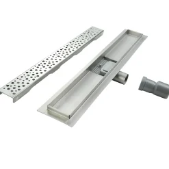 Caniveau de douche à l'Italienne GUMI motif bulle L.60 cm acier, anti-odeurs, débit élevé -^Saniverre Outlet