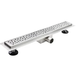 Caniveau de douche à l'Italienne GUMI motif bulle L.80 cm acier, anti-odeurs, débit élevé --Saniverre Hot