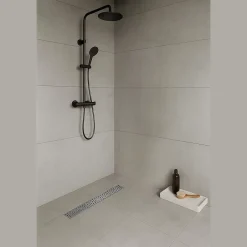 Caniveau de douche à l'Italienne GUMI motif bulle L.80 cm acier, anti-odeurs, débit élevé --Saniverre Hot