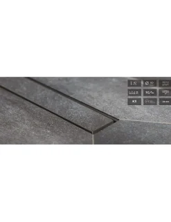 Caniveau de douche BOARD FRAMELESS 120x120 cm-Acier inoxydable--55 --Acier inoxydable-Karag New