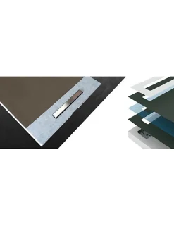 Caniveau de douche BOARD FRAMELESS 120x120 cm-Acier inoxydable--55 --Acier inoxydable-Karag New