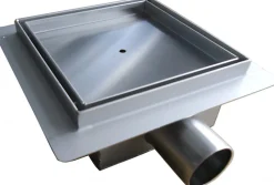 Caniveau de douche en acier inoxydable S8 pour douche prêt à carreler - dimensions 15x15cm-Bernstein Sale