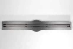 Caniveau de douche en Acier inox avec Siphon évacuation, Drain de cabine de douche avec Filtre anti-odeurs, Métal, FlexM03, 80cm-Bernstein Discount