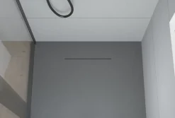 Caniveau de douche en Acier inox avec Siphon évacuation, Drain de cabine de douche avec Filtre anti-odeurs, Métal, FlexM03, 80cm-Bernstein Discount