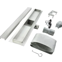 Caniveau de douche HOXY motif en pointillé L.50 cm anti-odeurs, filtre, drainage performant -^Saniverre Clearance