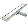 Caniveau de douche Italienne DALA inox L.80 cm anti-odeurs + filtre, drainage performant --Saniverre Clearance