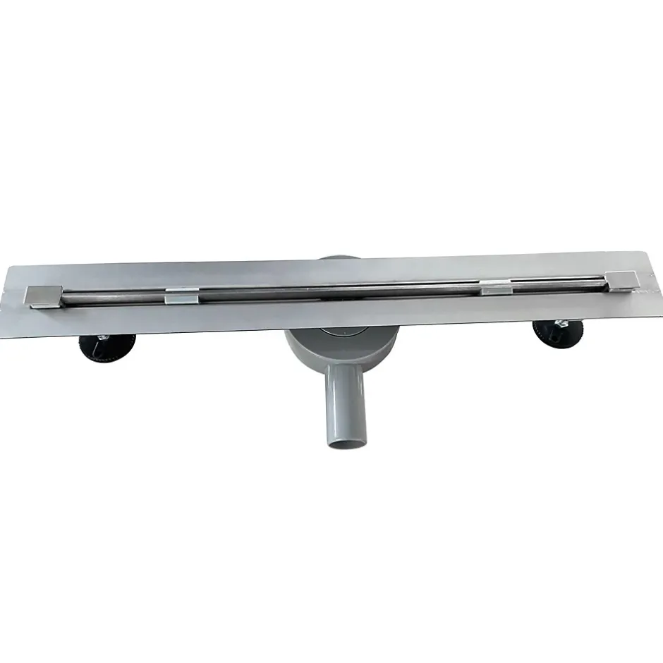 Caniveau de douche italienne slim DEKI L.80 cm acier inoxydable avec siphon 360, drainage performant^Saniverre New