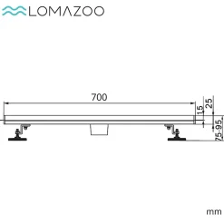 Caniveau De Douche Nilo - 70 Cm - Doré - Or-Lomazoo Online