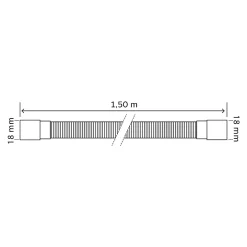 Canne de vidange pour machine à laver 1,5m Somatherm-Somatherm for you
