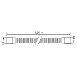 Canne de vidange pour machine à laver 2,5m Somatherm^Somatherm for you Hot