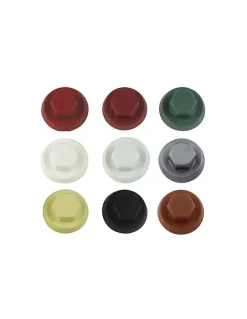 Capuchon plastique Vis Diamètre 6.3 Surplat 10 RAL6028 - 100 pièces-Vis Express Best