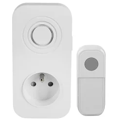 Carillon enfichable prise gigogne et bouton sans fil Soft Touch 36 mélodies^Blyss Hot