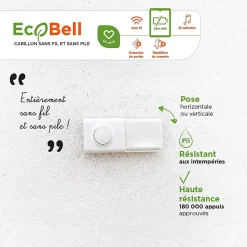 Carillon sans fil et bouton sans pile EcoBell 100^SCS Sentinel Outlet
