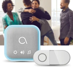 Carillon sans fil flash lumineux et revêtement textile Sona-T - - 102508-Avidsen Hot