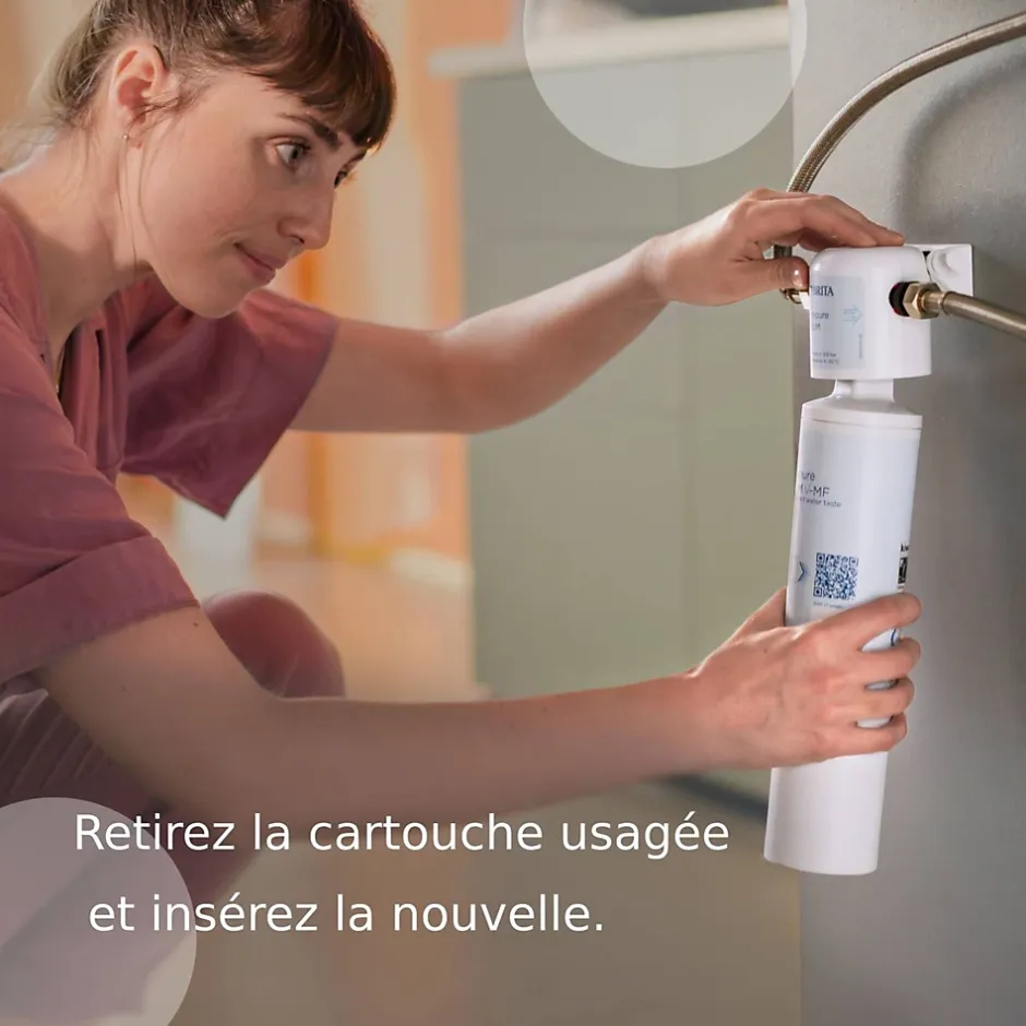 Cartouche pour système de filtration d'eau sous évier Brita Mypure SLIM V-MF-