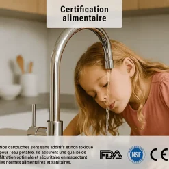 Cartouches anti-sédiments 9' 3/4 lot de 6 filtre à eau sous évier - 50 µm^Sinea New