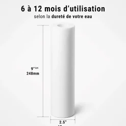 Cartouches anti-sédiments 9' 3/4 lot de 6 filtre à eau sous évier - 50 µm^Sinea New