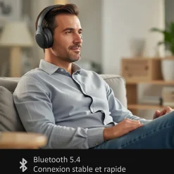 Casque Audio portable Bluetooth ANC Réduction active de bruit^Kyf Best