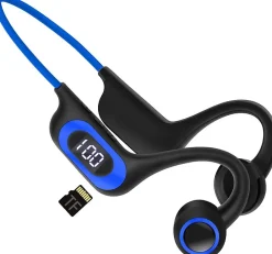 Casque Bluetooth à Conduction osseuse sans Fil avec Microphone bleu noir-Vendos85 Online