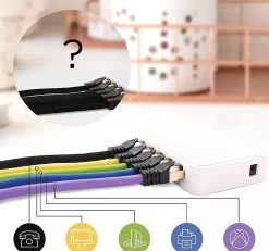 CAT8 BK 1m Câble Ethernet SFTP 2000MHz Transmission de données 40Gb Réseau LAN Internet Connecteurs en or RJ45^Duronic Sale