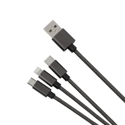 Câble 3 en 1 Lightning/Micro/USB-C^GAO New