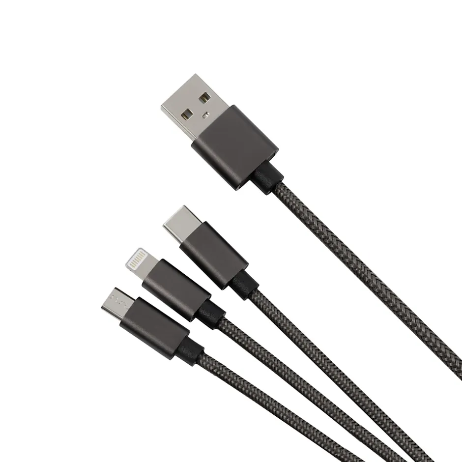 Câble 3 en 1 Lightning/Micro/USB-C^GAO New
