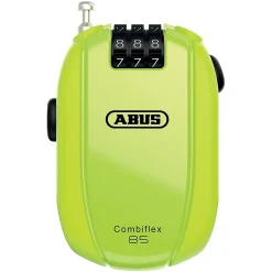 Câble antivol avec combinaison néon jaune 65cm^Abus