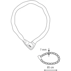 Câble antivol pour vélo Steel-O-Chain 8807 Ø85mm^Abus Discount