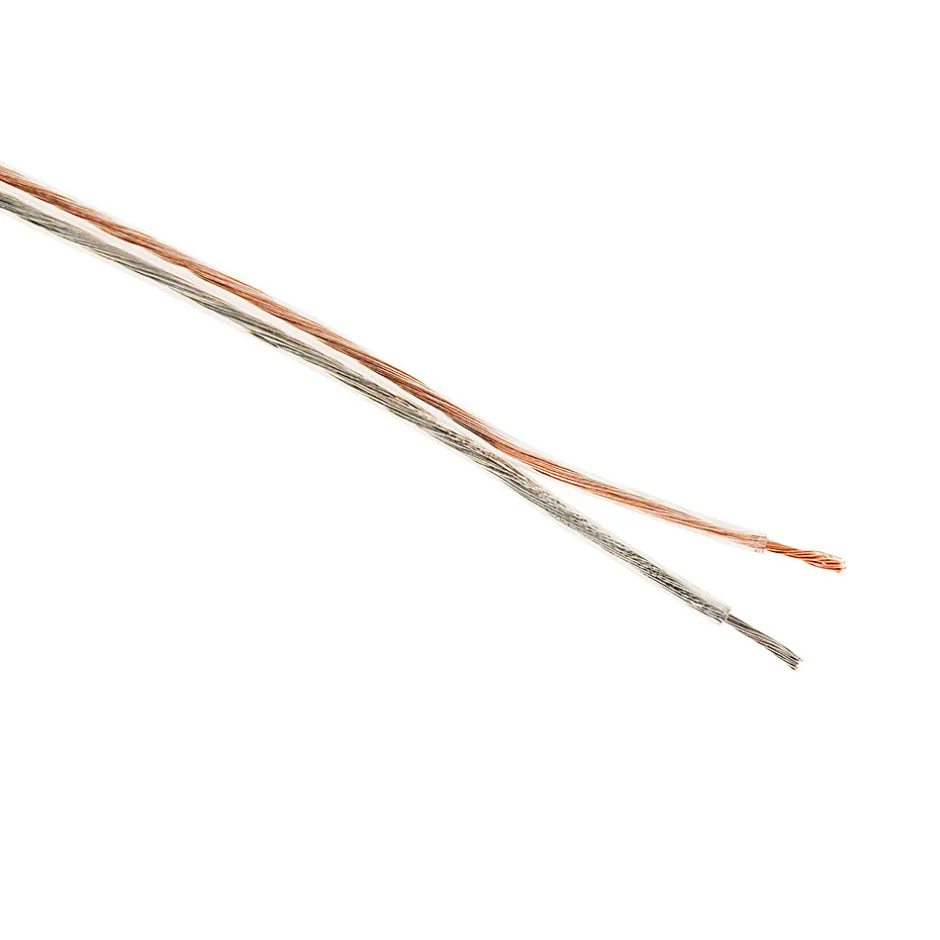 Câble audio HI-FI 2x0,75mm² transparent - 5m --Zenitech Clearance