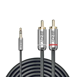 Câble audio Jack 3.5 - 2x RCA 50cm-Lindy Sale